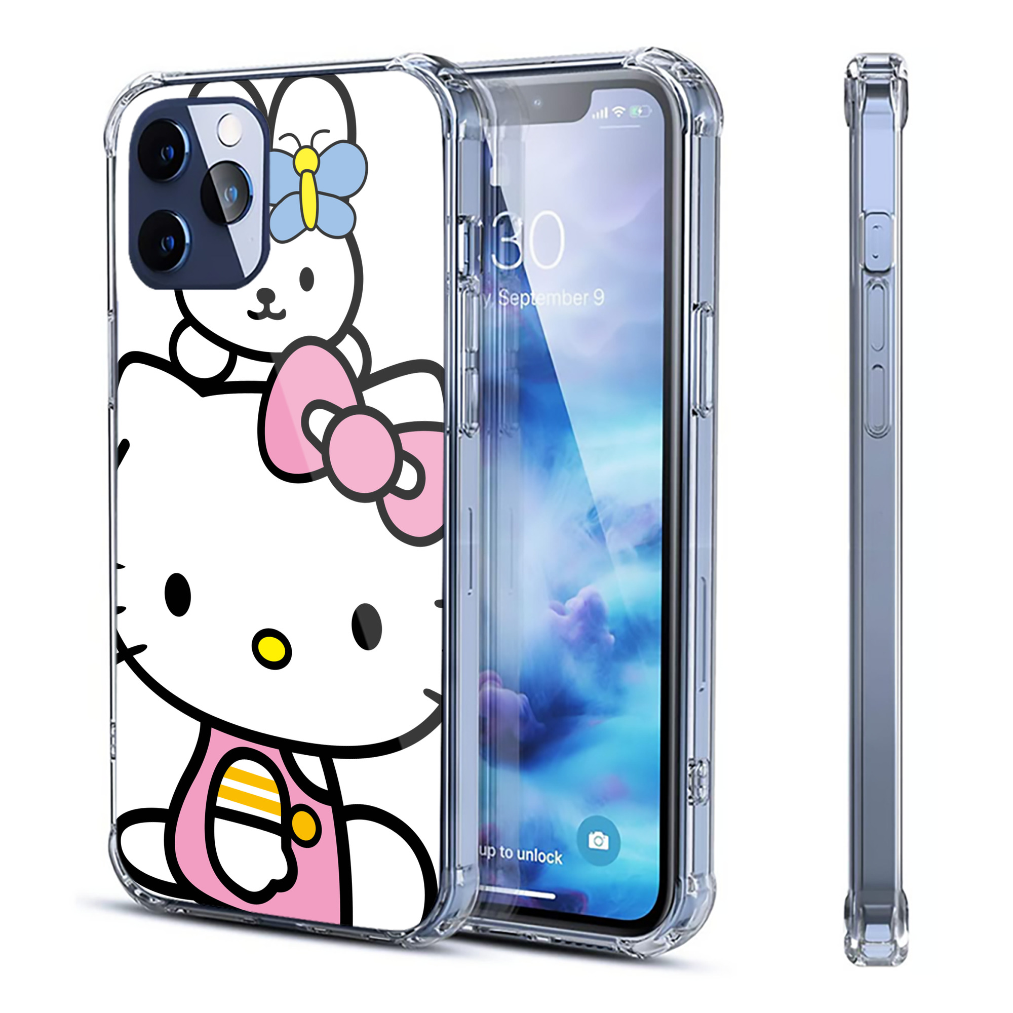 （画像用） Hello Kitty ハローキティ 【iPhone 12シリーズ対応】透明スマホケース（クリアソフトケース）